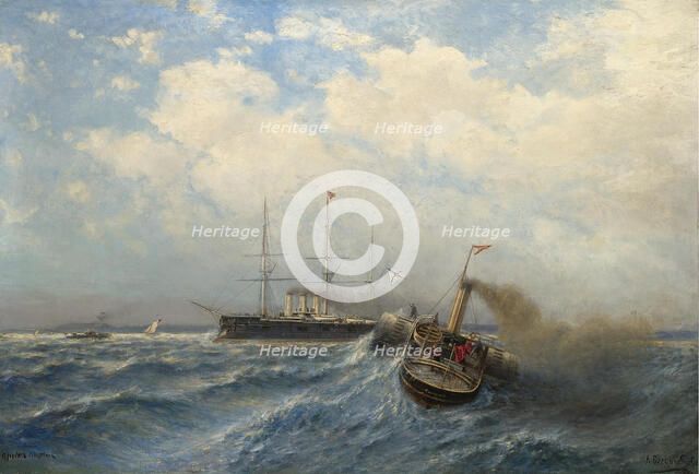 Pilot boarding. Artist: Bogolyubov, Alexei Petrovich (1824-1896)