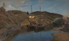 Pilot Boats, 1875. Creator: Hans Gude