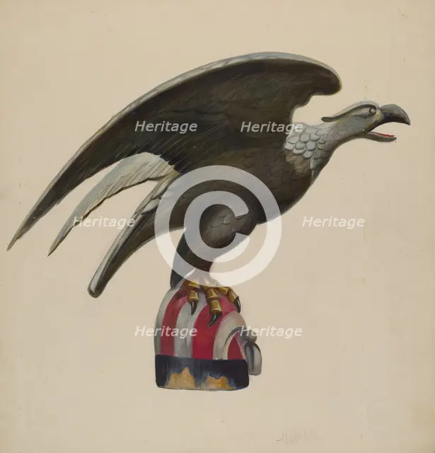 Pilot House Figure (Eagle), c. 1937. Creator: Vincent McPharlin.