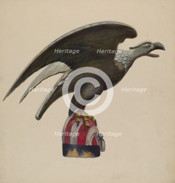 Pilot House Figure (Eagle), c. 1937. Creator: Vincent McPharlin.