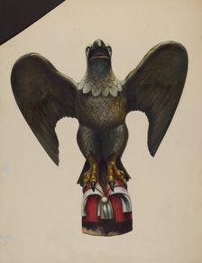 Pilot House Figure (Eagle), c. 1937. Creator: Walter Hochstrasser