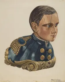 Pilot House Ornament, c. 1939. Creator: Mary E Humes