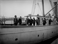 Pilots going out on steam pilot boat New York, between 1900 and 1905. Creator: Unknown