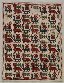 Pillow Cover, 1800s. Creator: Unknown