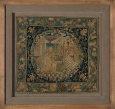 Pillow Cover (Depicting the Annunciation), Switzerland, 1550/1600. Creator: Unknown