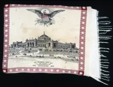 Pillow Cover (Furnishing Fabric), United States, 1876/80. Creator: Unknown