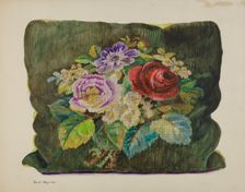 Pillow Sampler, c. 1937. Creator: Edith Magnette