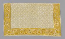 Pillow Sham with Embroidering Yarns, Shropshire, late 17th/early 18th century. Creators: Jane Bolas Vaughan, Elizabeth Ottiwell Vaughan