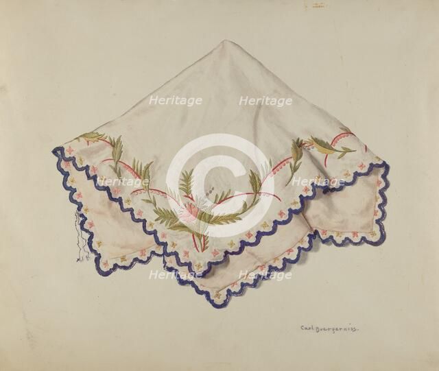 Pillow Slip or Case, 1935/1942. Creator: Carl Buergerniss.