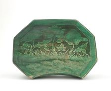 Pillow with lotus design, about 1200. Creator: Unknown