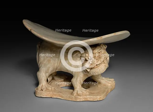 Pillow with Lion Base: Qingbai Ware, 11th Century. Creator: Unknown.