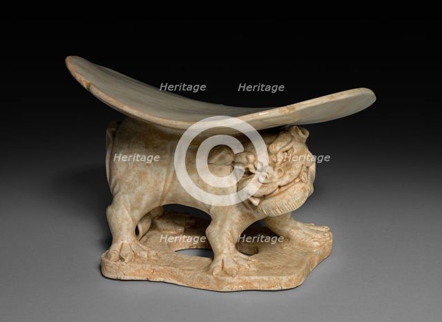 Pillow with Lion Base: Qingbai Ware, 11th Century. Creator: Unknown.