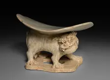 Pillow with Lion Base: Qingbai Ware, 11th Century. Creator: Unknown