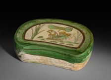 Pillow with Mandarin Duck: Cizhou Ware, 12th-13th Century. Creator: Unknown