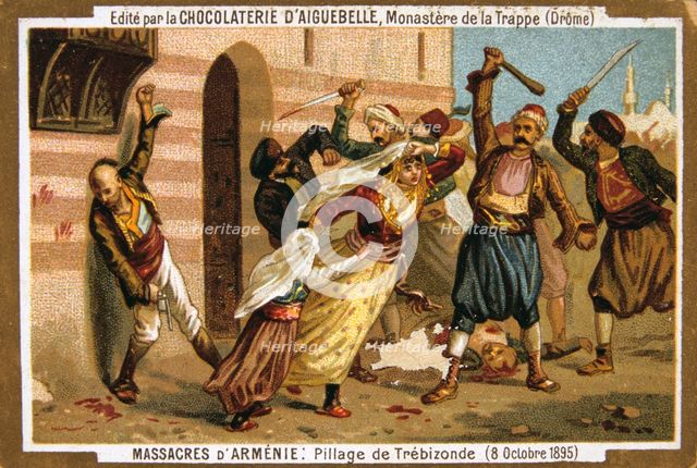 Pillage of Trebizond, 8 October 1895. Artist: Unknown
