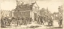 Pillaging a Monastery, c. 1633. Creator: Jacques Callot