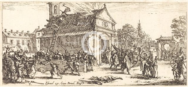 Pillaging a Monastery, c. 1633. Creator: Jacques Callot.