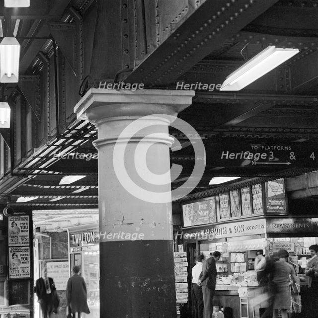 Pillar at London Bridge Station, London, 1960-1972. Artist: John Gay
