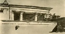Pillar Hall of a Villa 1757, (1928). Artist: Giovanni Battista Tiepolo