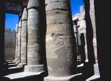Pillars in the Great Hypostyle Hall, Temple of Amun, Karnak, Egypt, 14th-13th century BC