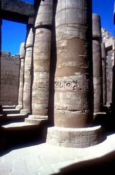 Pillars in the Great Hypostyle Hall, Temple of Amun, Karnak, Egypt, 14th-13th century BC
