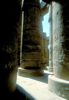 Pillars in the Great Hypostyle Hall, Temple of Amun, Karnak, Egypt, 14th-13th century BC