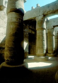 Pillars in the Great Hypostyle Hall, Temple of Amun, Karnak, Egypt, 14th-13th century BC