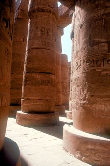 Pillars in the Great Hypostyle Hall, Temple of Amun, Karnak, Egypt, 14th-13th century BC