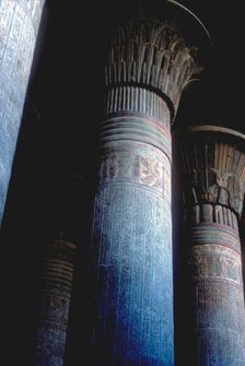 Pillars in the Hypostyle Hall, Temple of Khnum, Ptolemaic & Roman Periods