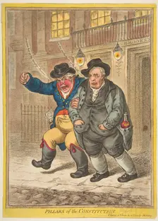 Pillars of the Constitution, February 1, 1809. Creator: James Gillray