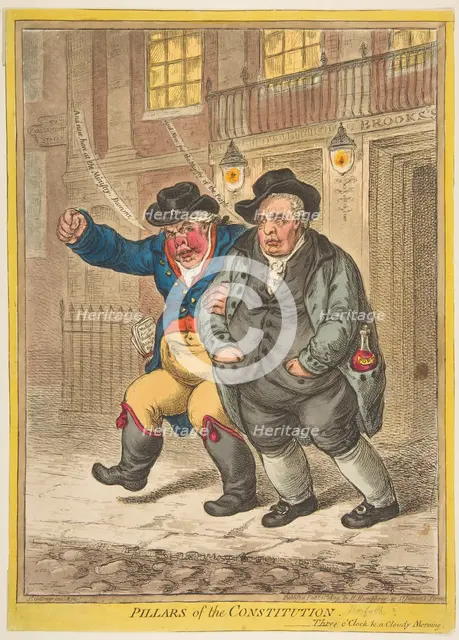 Pillars of the Constitution, February 1, 1809. Creator: James Gillray.