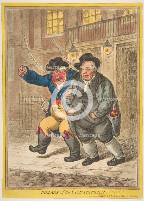 Pillars of the Constitution, February 1, 1809. Creator: James Gillray.