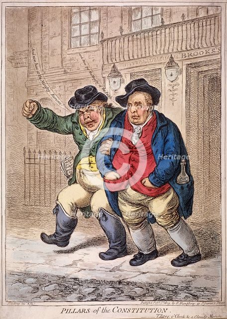 'Pillars of the Constitution: Three o'Clock and a Cloudy Morning', 1809. Artist: Anon
