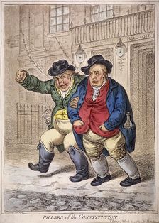 Pillars of the Constitution: Three o'Clock and a Cloudy Morning 1809. Artist: Anon