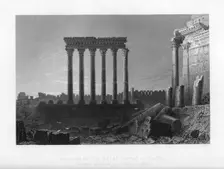 Pillars of the Great Temple at Balbec 1841. Creator: J Sands