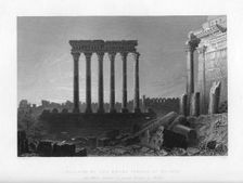Pillars of the Great Temple at Balbec 1841. Creator: J Sands