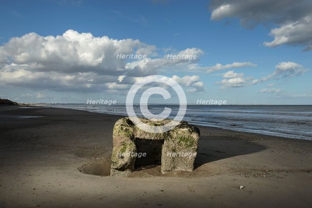 Pillbox, Withow Gap, off Hornsea Road, Skipsea, East Riding of Yorkshire, c2016. Artist: Anna Bridson.