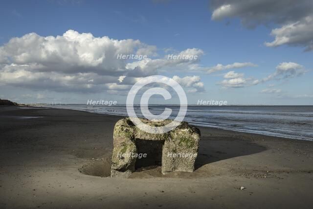 Pillbox, Withow Gap, off Hornsea Road, Skipsea, East Riding of Yorkshire, c2016. Artist: Anna Bridson.