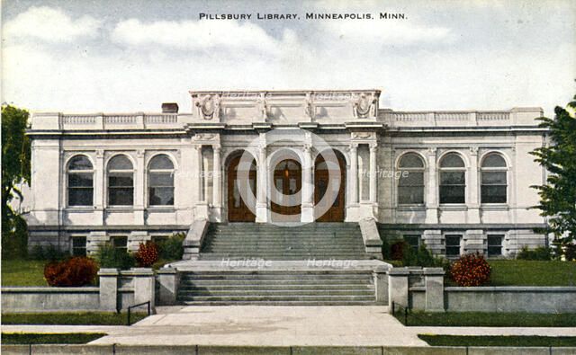 Pillsbury Library, Minneapolis, Minnesota, USA, 1910. Artist: Unknown