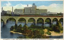 Pillsbury's A Mill, the largest flour mill in the world, Minneapolis, Minnesota, USA, 1926