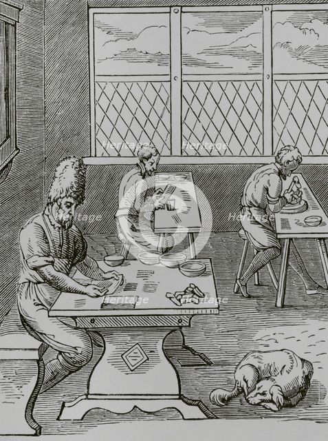 Pin and Needle maker, 16th century, (1878). Creator: Unknown.