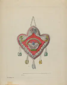 Pin Cushion, c. 1936. Creator: Edith Magnette