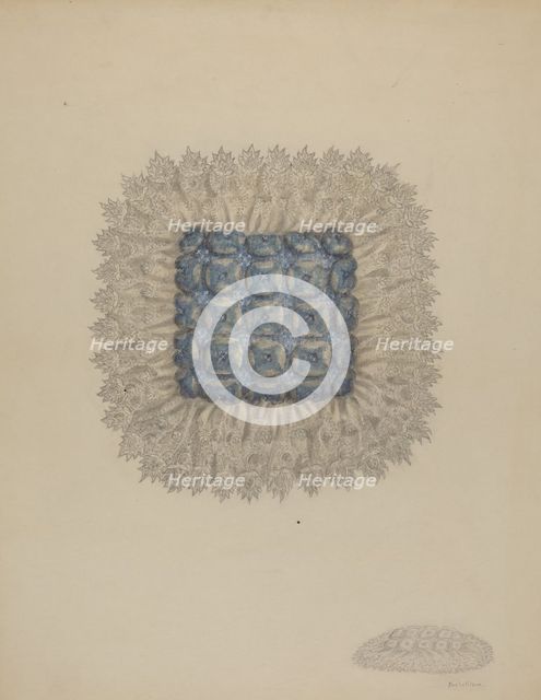 Pin Cushion, c. 1938. Creator: Eva Wilson.