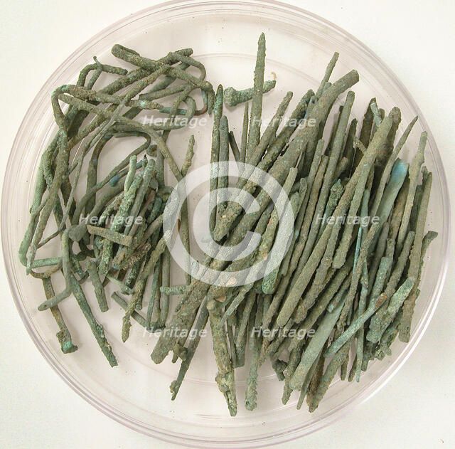 Pin, Wire and Nail Fragments, Coptic, 4th-7th century. Creator: Unknown.