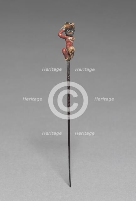 Pin with Yarn Figure, c. 300 BC-AD 200. Creator: Unknown.