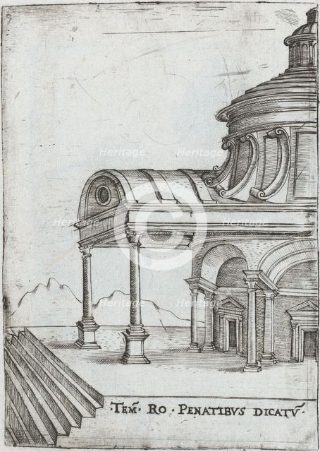 Pinaculu Termar, from a Series of Prints depicting (reconstructed) Building..., Plate ca. 1530-1550. Creator: Master GA.