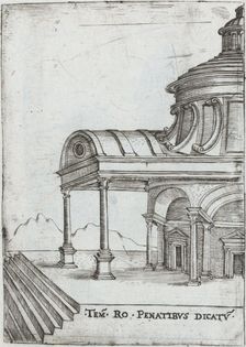 Pinaculu Termar, from a Series of Prints depicting (reconstructed) Building..., Plate ca. 1530-1550. Creator: Master GA