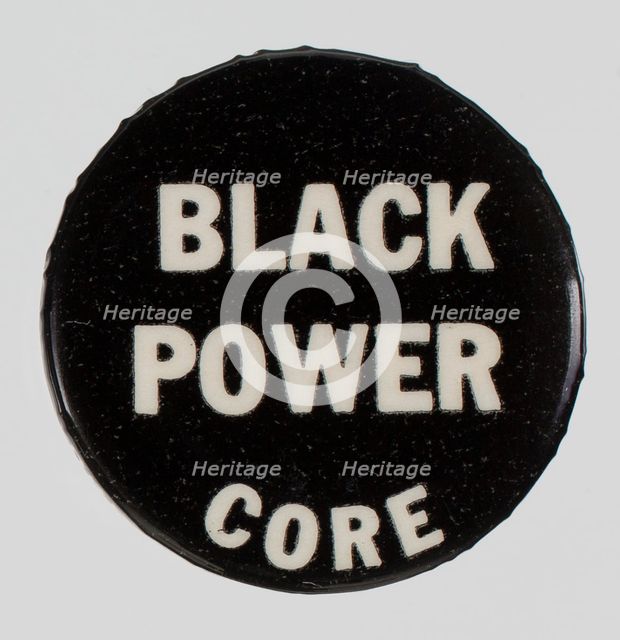Pinback button for CORE and Black Power, ca. 1966. Creator: Unknown.