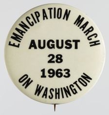 Pinback button for the 1963 March on Washington, 1963. Creator: Unknown