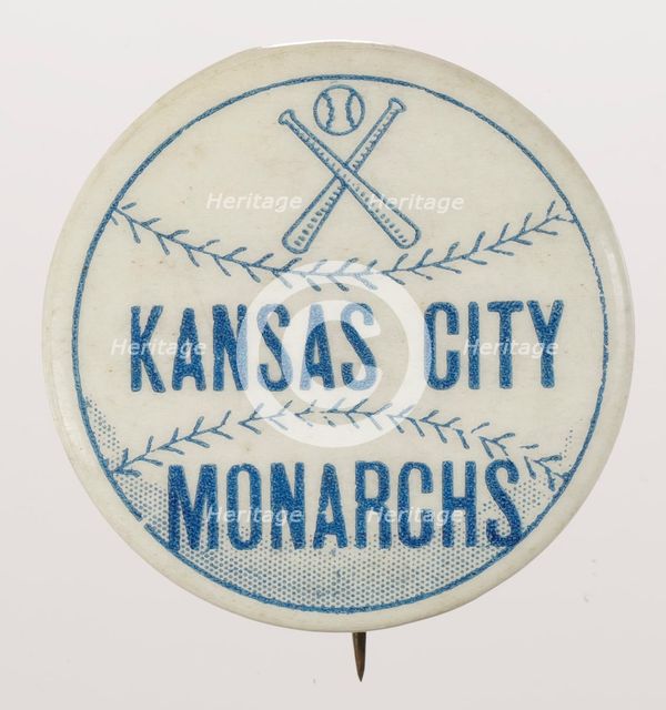 Pinback button for the Kansas City Monarchs, 1920 - 1965. Creator: Unknown.